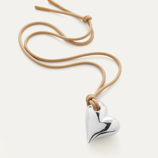 Padlock Heart Pendant Collier Argent Dessiné par une Artiste Ontarienne