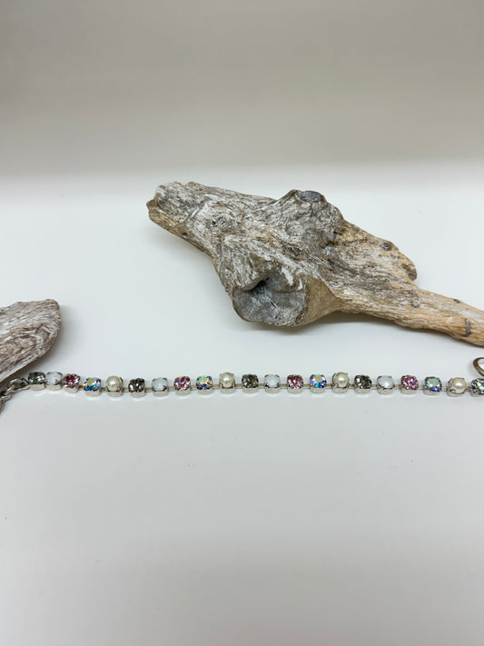 Bracelet cristaux Mariana en laiton plaqué argent 925 rhodium avec Cristal de Swarovski B-4044-3911