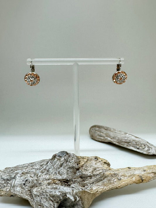 Boucles d'oreilles rosé plaqué argent rhodiomé avec Cristal de Swarovski Mariana e-1141-1160