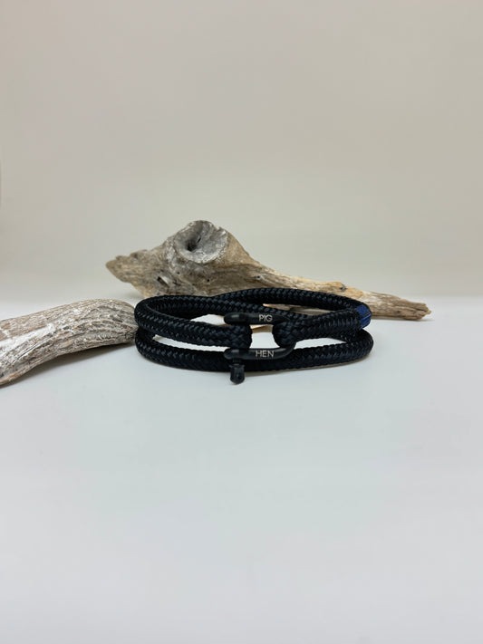 Bracelet Salty Steve Black-Black Fait à Amsterdam Pig&Hen Salty Steve