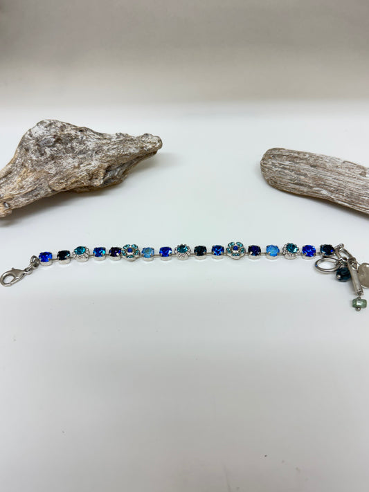 Bracelet cristaux Mariana en laiton plaqué argent 925 rhodium avec Cristal de Swarovski B-450401137