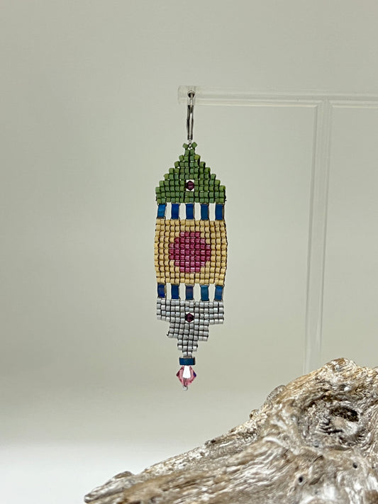 Boucles d'oreille Perles de Myuki fait à Montréal Hélène Gagnon Multi couleurs Myuki