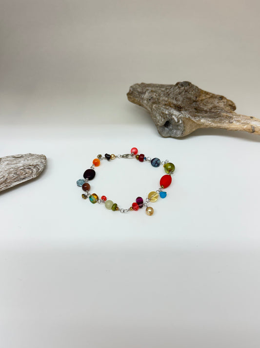 Bracelet Maille Multi en Pierre semi-précieuses