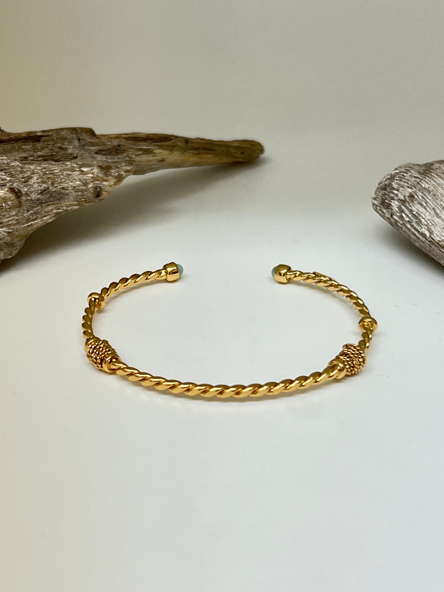 Bracelet Jonc Torsade Fabriqué à la main à Marseille en France Gas bijoux Jonc Torsade