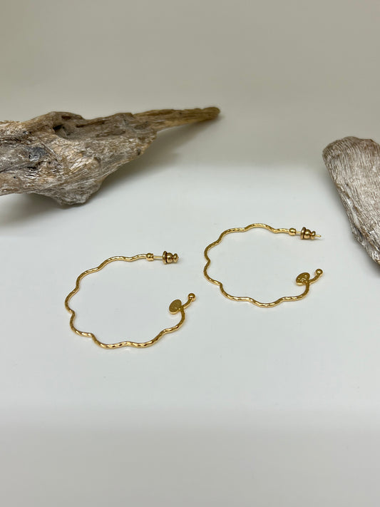 Boucles Florette or Fabriqué à la main à Marseille en France Gas bijoux Florette or