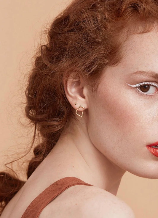 Mac et Studs, boucles d'oreilles carrées en argent 925 Fait main à Montréal Véronique Roy Mac & Stud