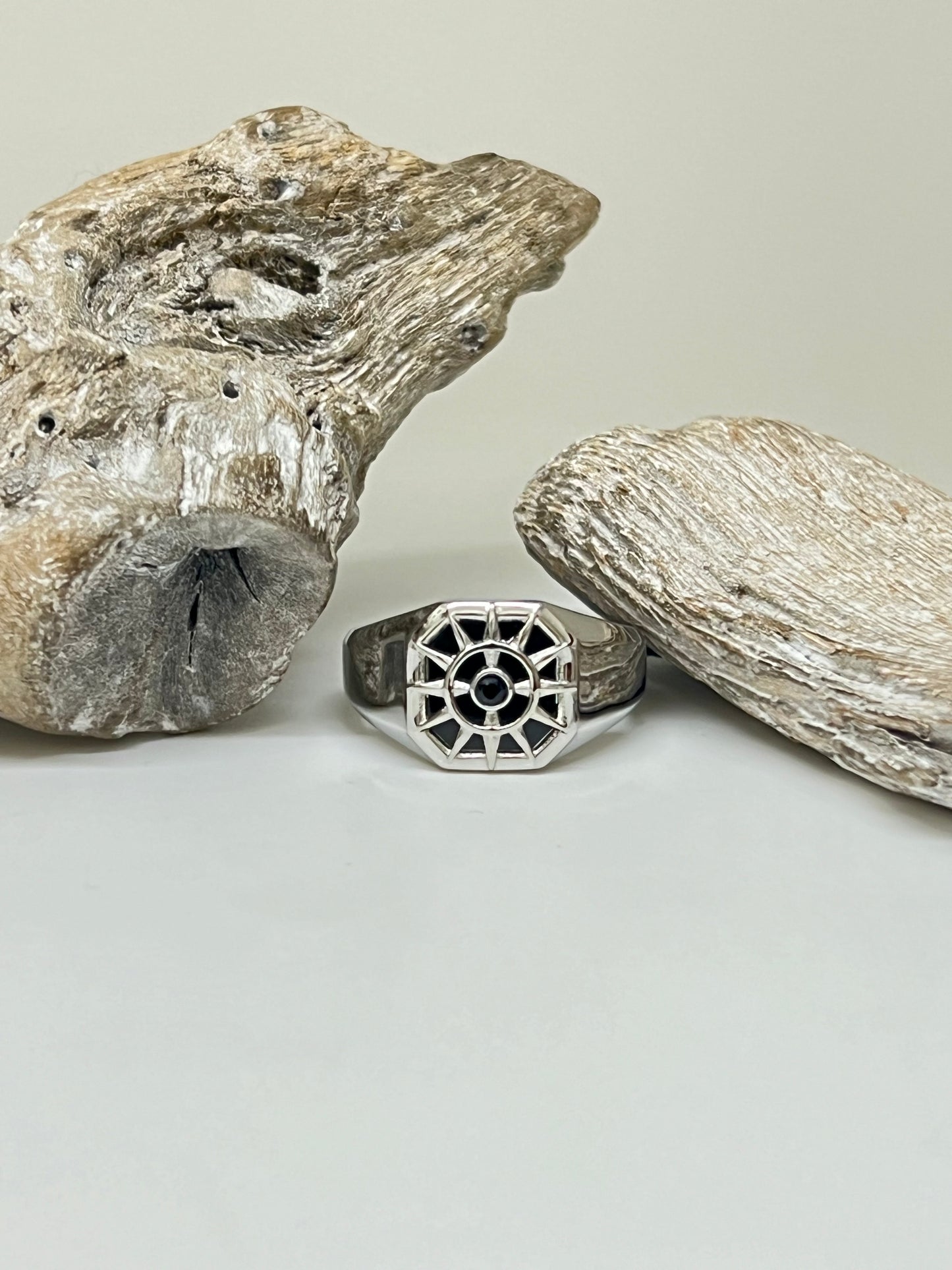Bague en Acier inoxydable, dessinée par Arz Steel Montréal AS-R127
