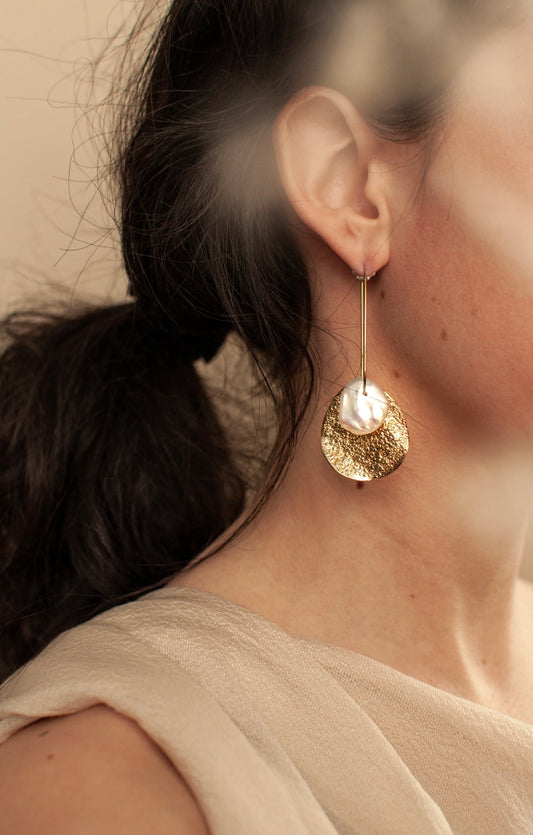 Bo-Ella en argent Boucles d'oreilles en argent fait mains à Montréal Isabelle Kapsaskis Bo-Ella en argent