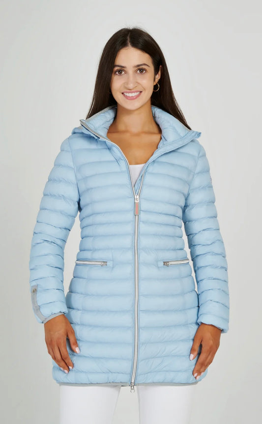 Manteau Shannon vegan Eleven Elfs design Italien Shannon light denim Eleven Elfs