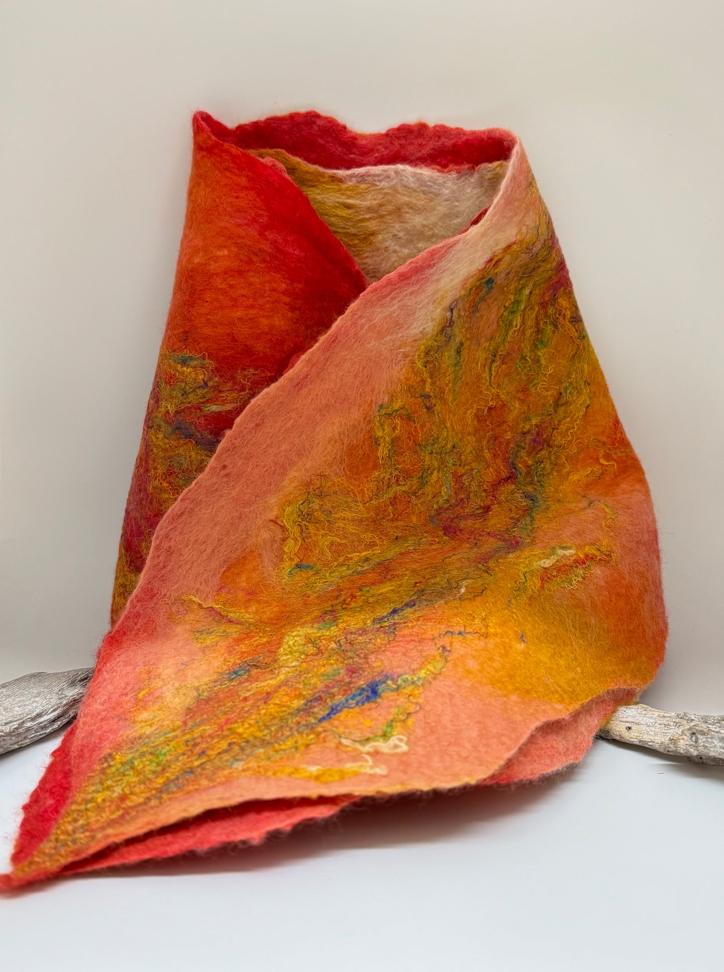 Foulard en Laine mérinos feutré Isabelle Boudreau Foulard mérinos