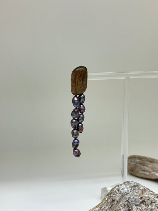 Boucles d'oreilles Pebble Bea, fait main en France Amaury Christin Nature 12-90371