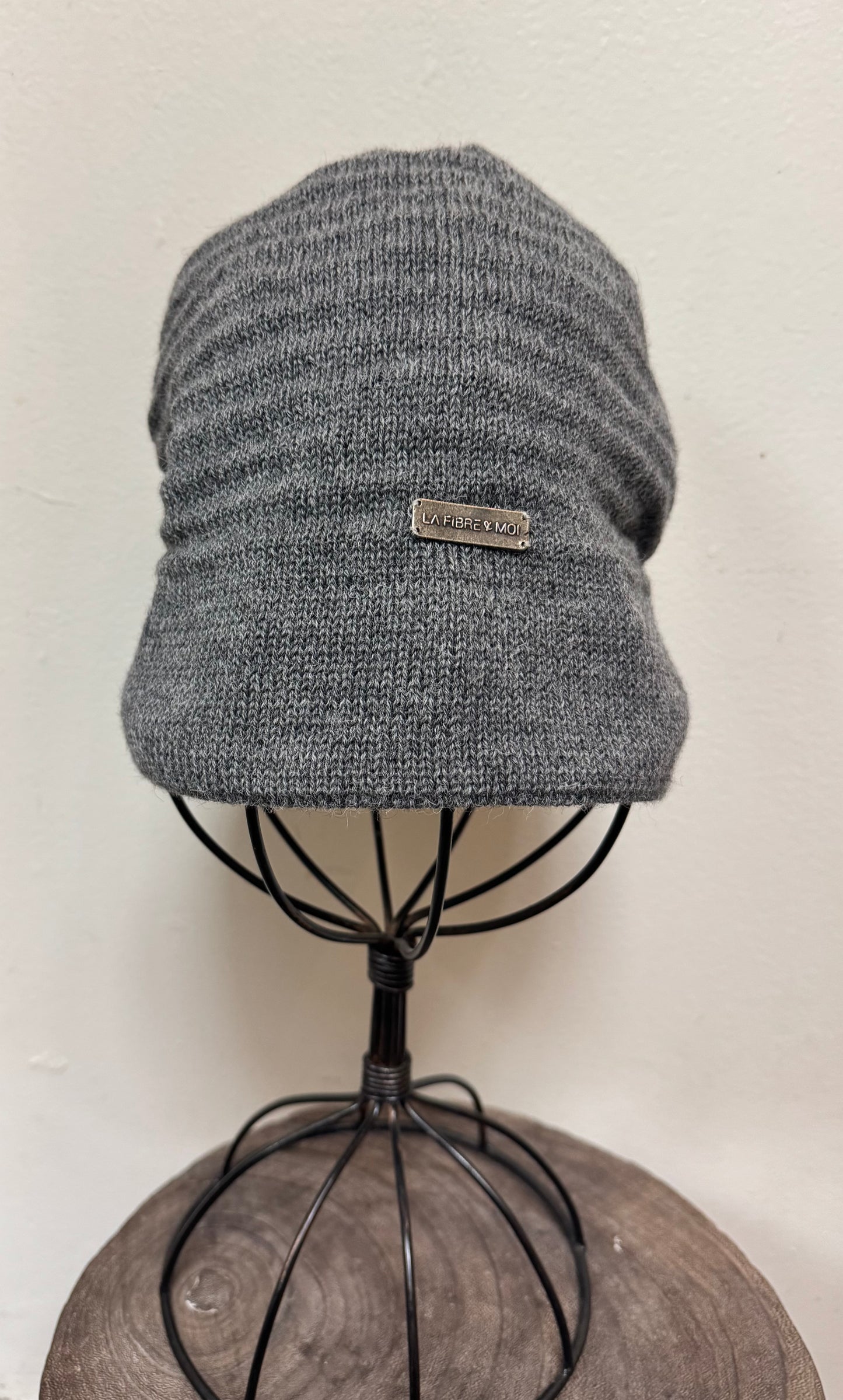 Tuque Roma Charbon Fait main à Dunham La fibre et moi Roma