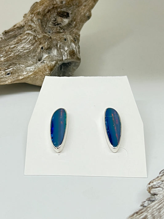 Boucles d'oreilles Opal de feu Orama Nidhi Montréal-Bali Carole Morand Opal 