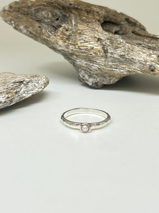 Bague Argent 925 et perle Artisans Thaïlande