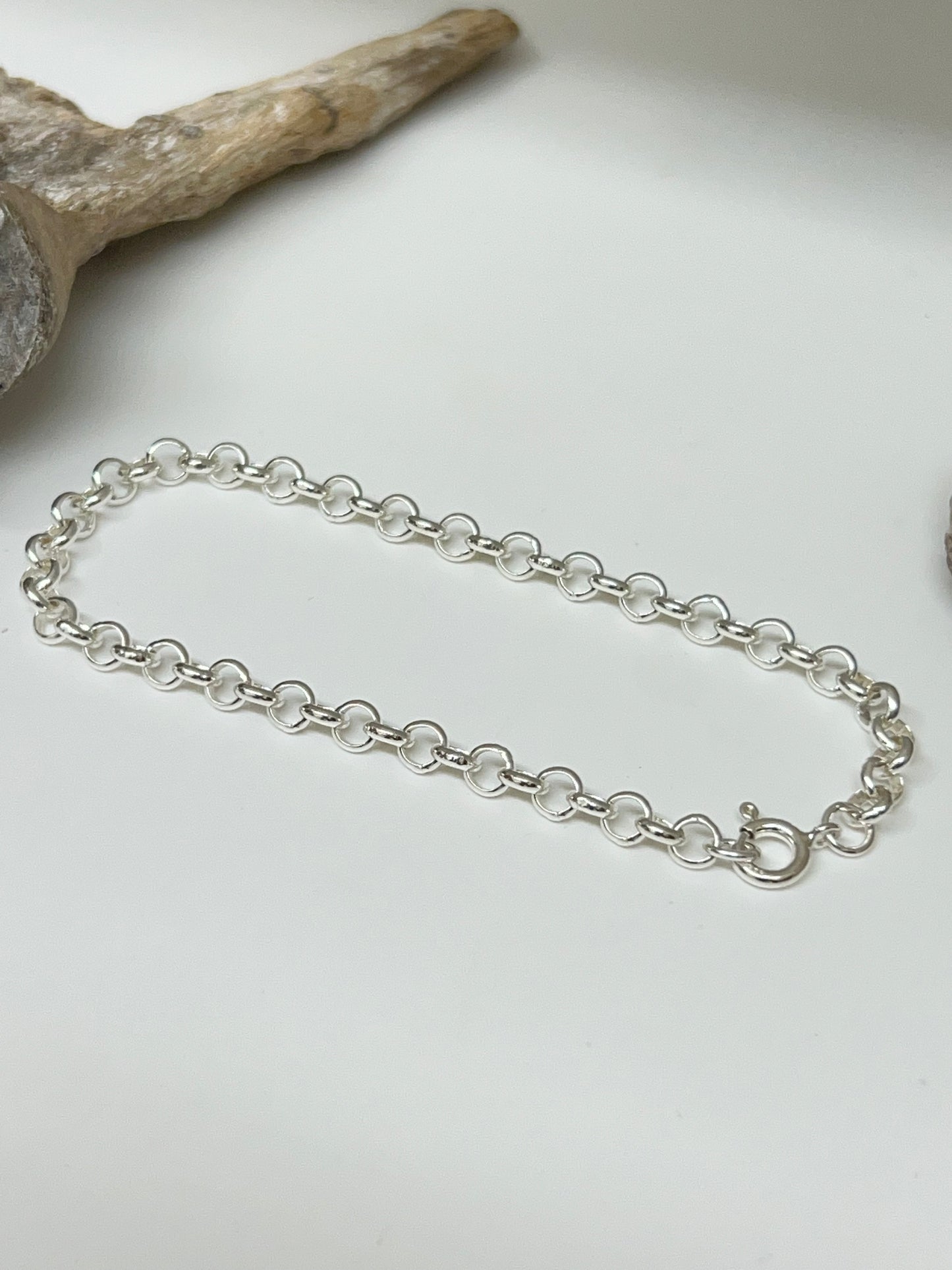 Bracelet Mailles Rolo Argent 925 Fait main