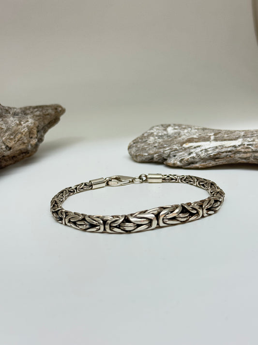 Bracelet gourmette homme en Argent 925 Fait par des Artisans de l’Indonésie Bracelet gourmette br109x