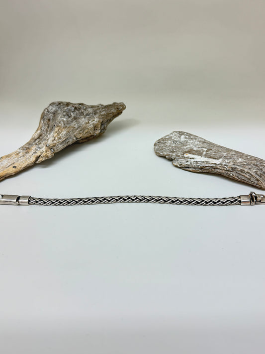 Bracelet gourmette homme en Argent 925 Fait par des Artisans de l’Indonésie Bracelet gourmette