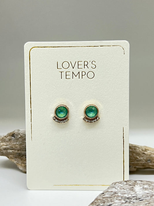 Mimosa Post earrings jade dessinée à Vancouver Lovers Tempo 1SP18007-jad