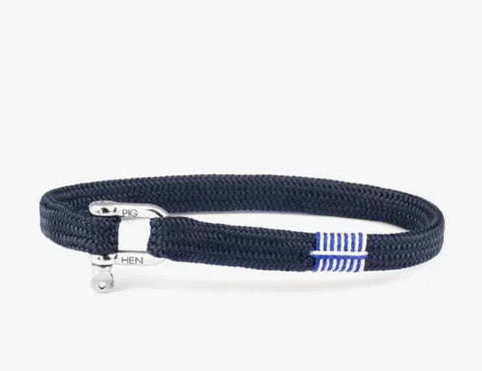 Bracelet Vicious Vik Navy-Silver Fait main à Amsterdam Pig&Hen Vicious Vik