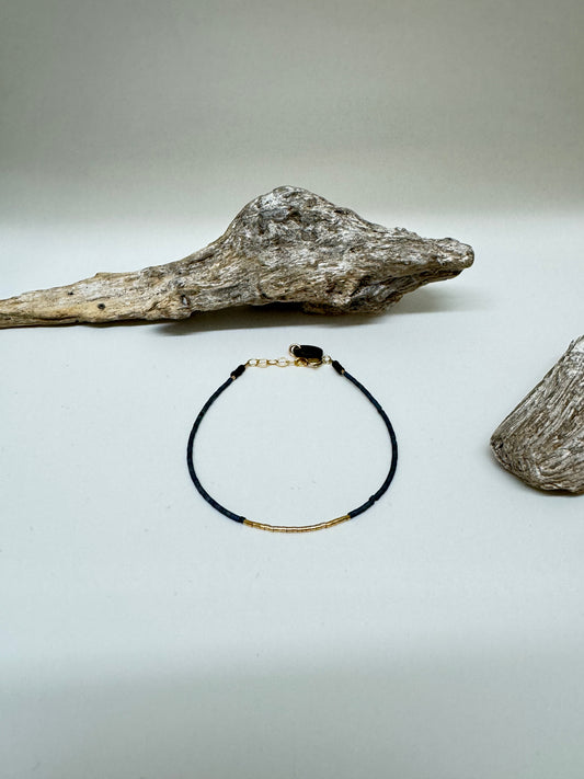 Bracelet Miyuki noir Gold Filled fait à la main à Amsterdam Blinckstar 2202a26