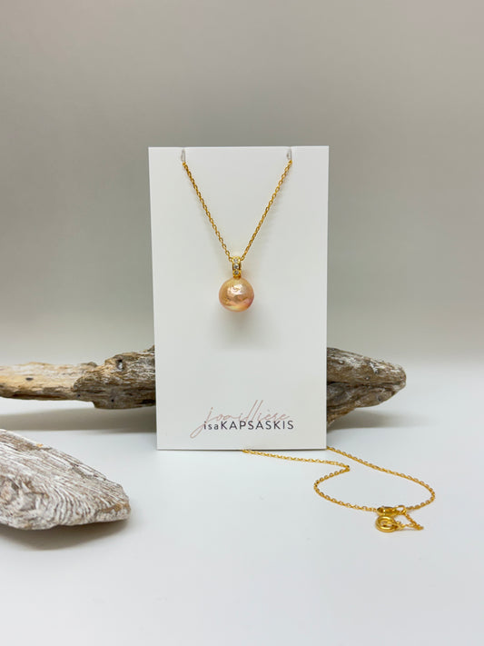 Pendentif Pe-Or-Perle Isabelle Kapsaskis Fait mains à Montréal Petit pendentif Pendentif Pe-Or-Perle