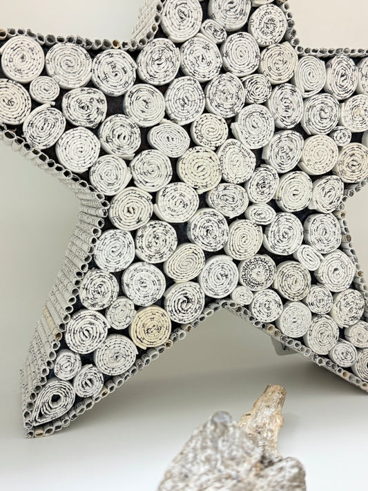 Étoile en papier roulé imprimé Fait main en Inde Étoile papier roulé