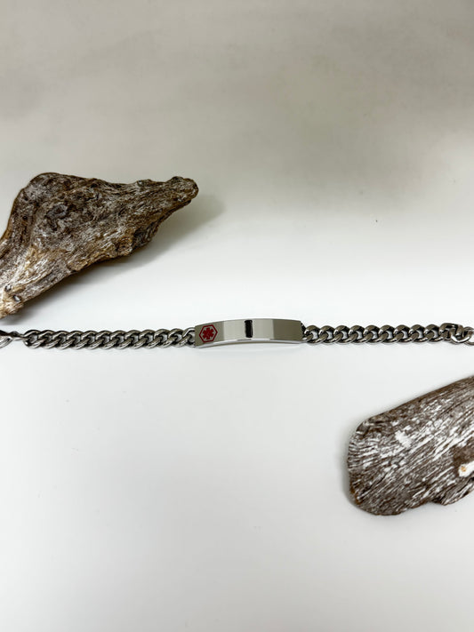 Bracelet médical en Acier dessiné à Montréal Arz Steel AS-B405