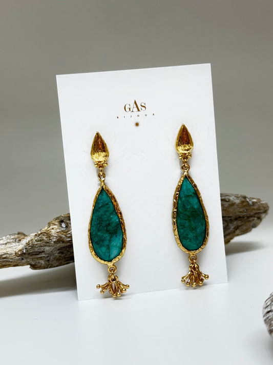 Boucles d'oreilles Serti Goutte Bijoux Produite à Marseille Gas bijoux Serti Goutte