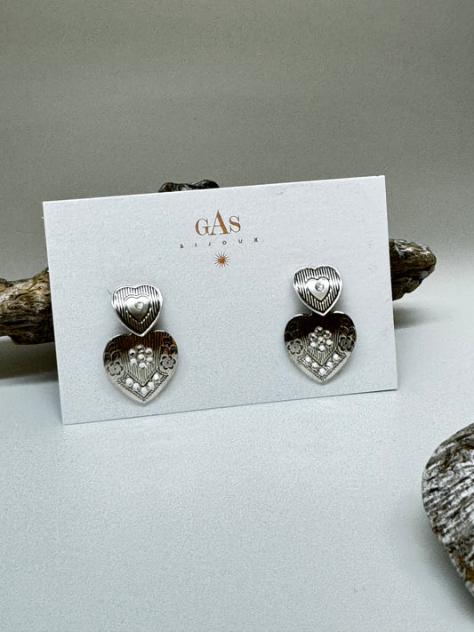 Boucles Love mini argent Collection Gas Bijoux Fait à Marseille Boucles Love mini