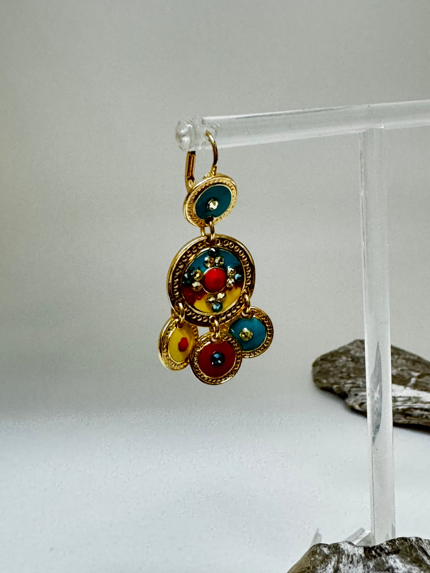 Boucles d'oreille Asequin moyenne Aqua-Rose Bijoux Produite à Marseille GAS Bijoux