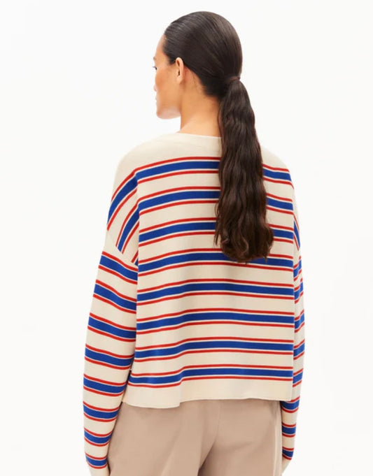 MERINAA RAYÉ PULL EN MAILLE Armed Angel Merinaa pull cotton biologique Merinaa