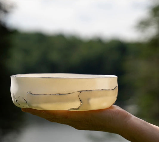 De Blanc et Noir - Bol repas à la main à Morin-Heights Atelier G par Gréta céramiste