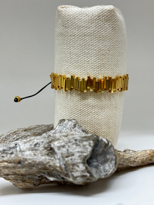 Bracelet en bronze plaqué or JuJu Bijoux Bracelet en bronze plaqué or CCB-720