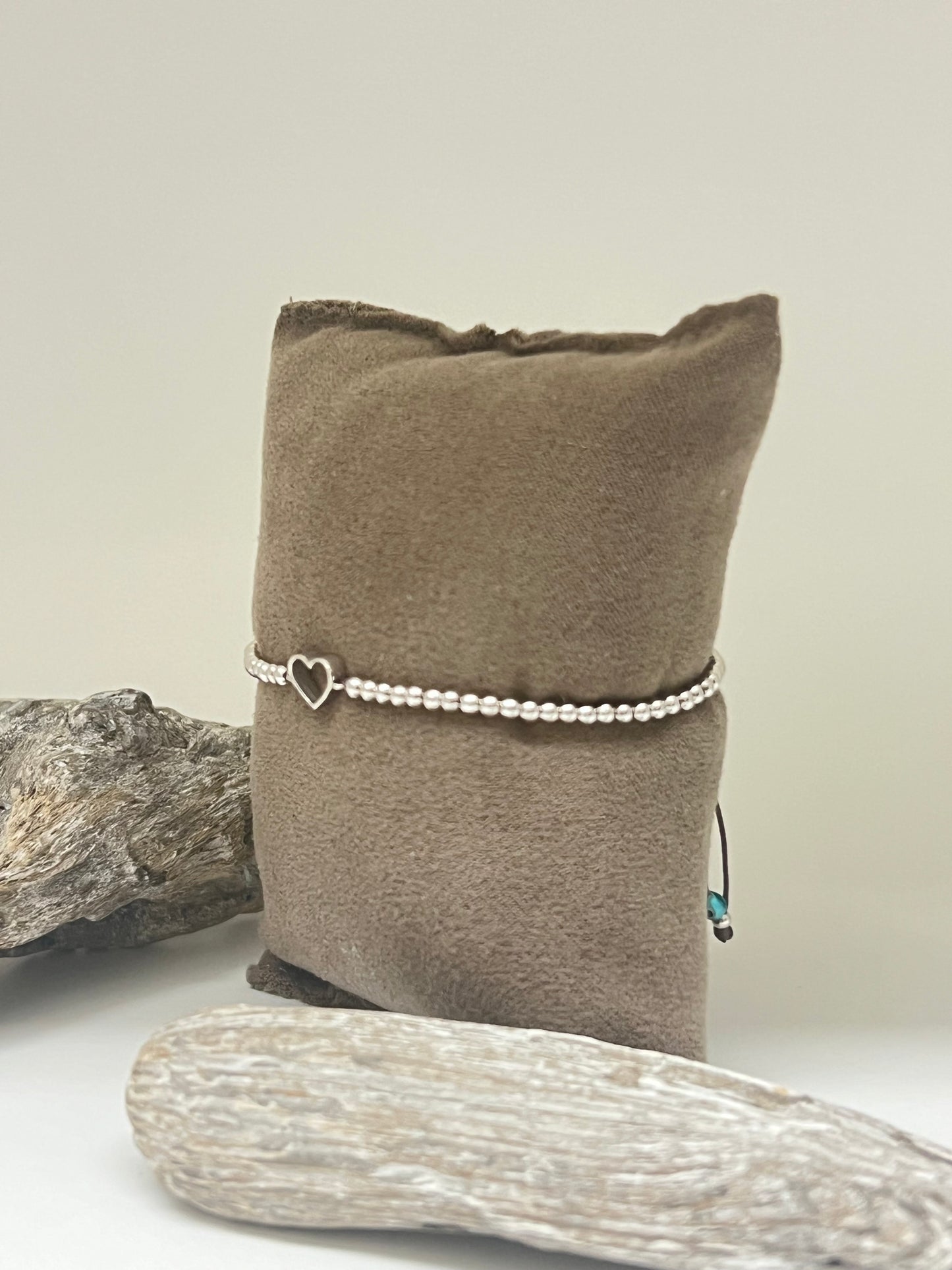 Bracelet Coeur Argent 925 ajustable