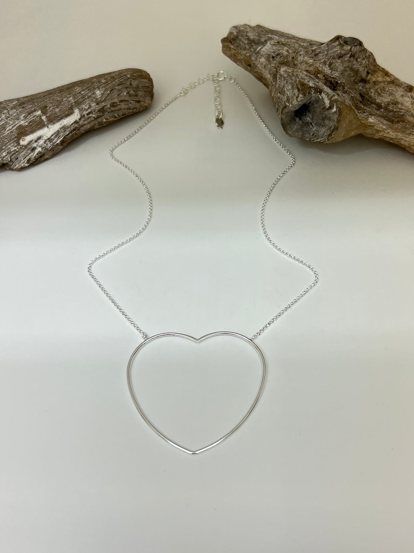 Collier Coeur argent 925 Clio Blue Fait main à paris co4150