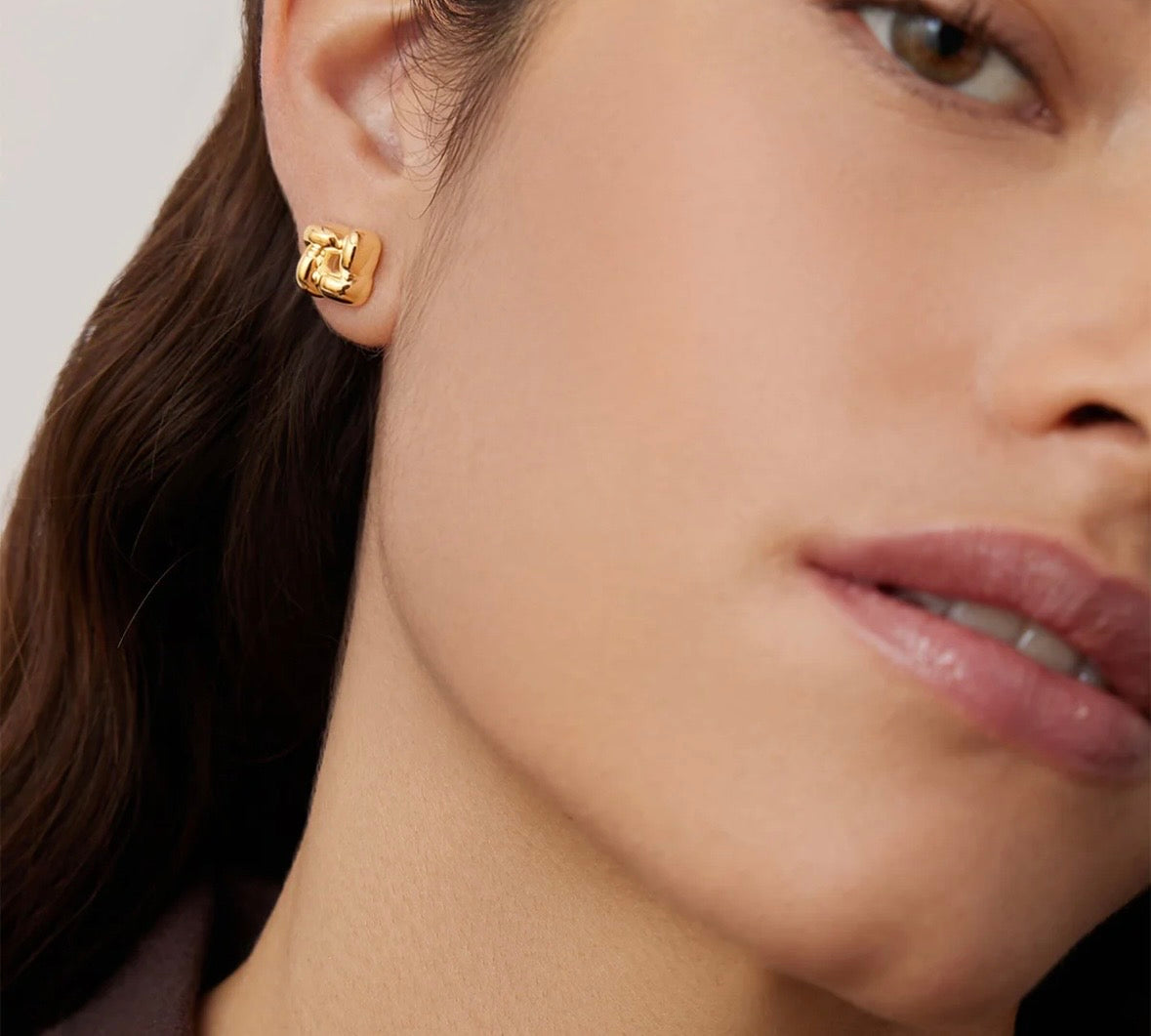 Mini Woven Square Earrings Jenny Bird Canada Mini Woven Square Earrings JB3543-HPG-HPS-W