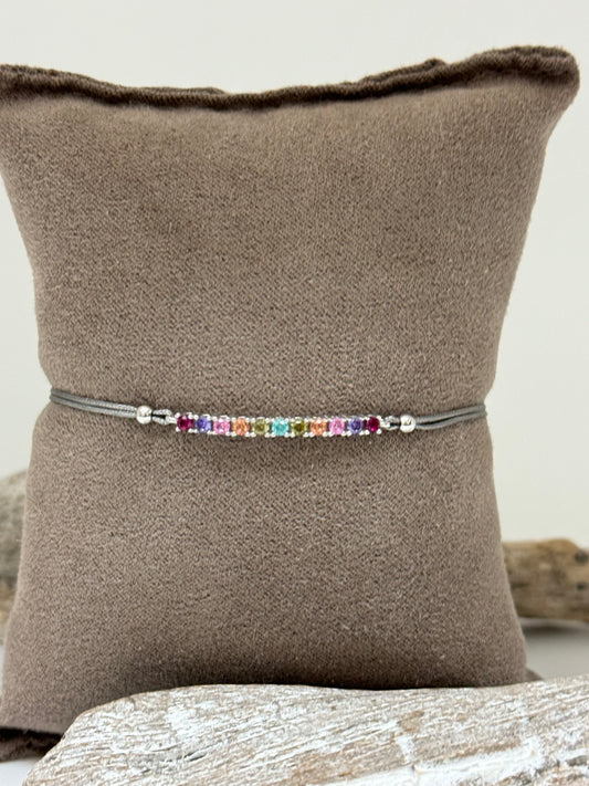 Bracelet argent 925 Zircon multi color Kurshuni RNK1165-4