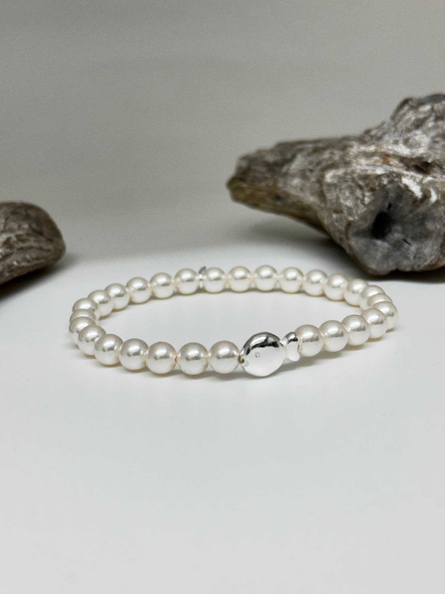 Bracelet Perle Nemo Quartz rose Fait main à Paris 12AT2442bl
