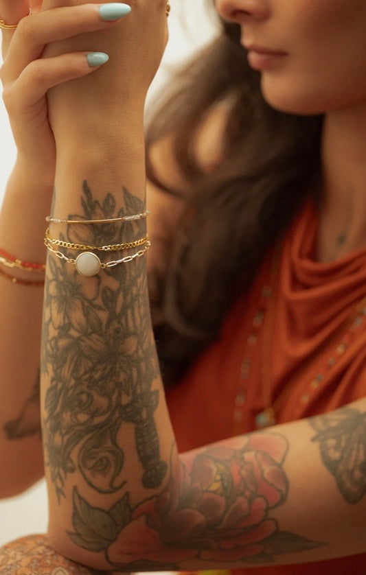 Clara Quartz rutilé bracelet en Or vermeil 14K Boa bijoux Clara