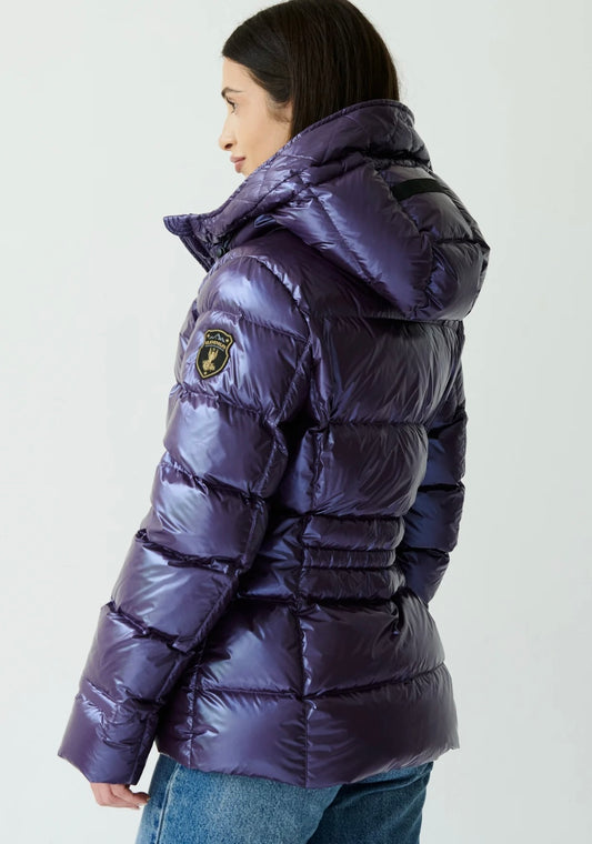 Eline jacket aubergine manteau duvet Eleven Elfs design Italien Eline jacket aubergine