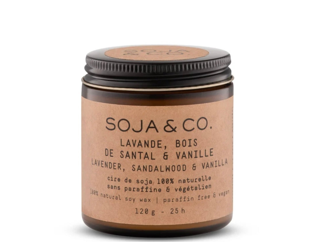 Bougie | Lavande, Bois de santal & Vanille 4 oz