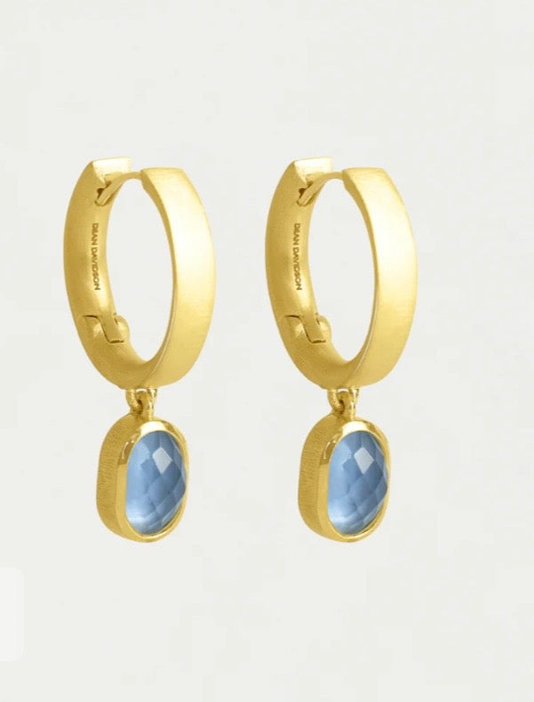 Boucles d'oreilles pendantes petites en pierres précieuses Mercer Dean Davidson E1101-G-MBD