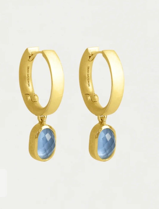 Boucles d'oreilles pendantes petites en pierres précieuses Mercer Dean Davidson E1101-G-MBD