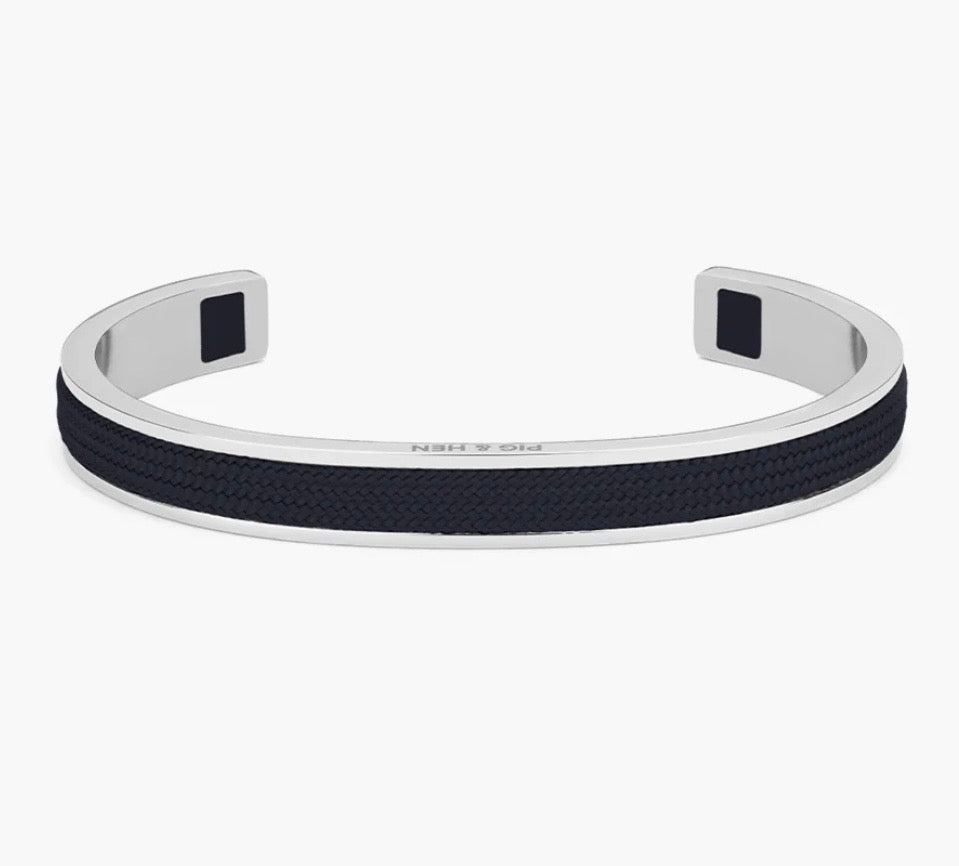 Bracelet Navarch 9mm Navy | Silver fait main à Amsterdam Pig&Hen Navarch 9mm Navy| Silver