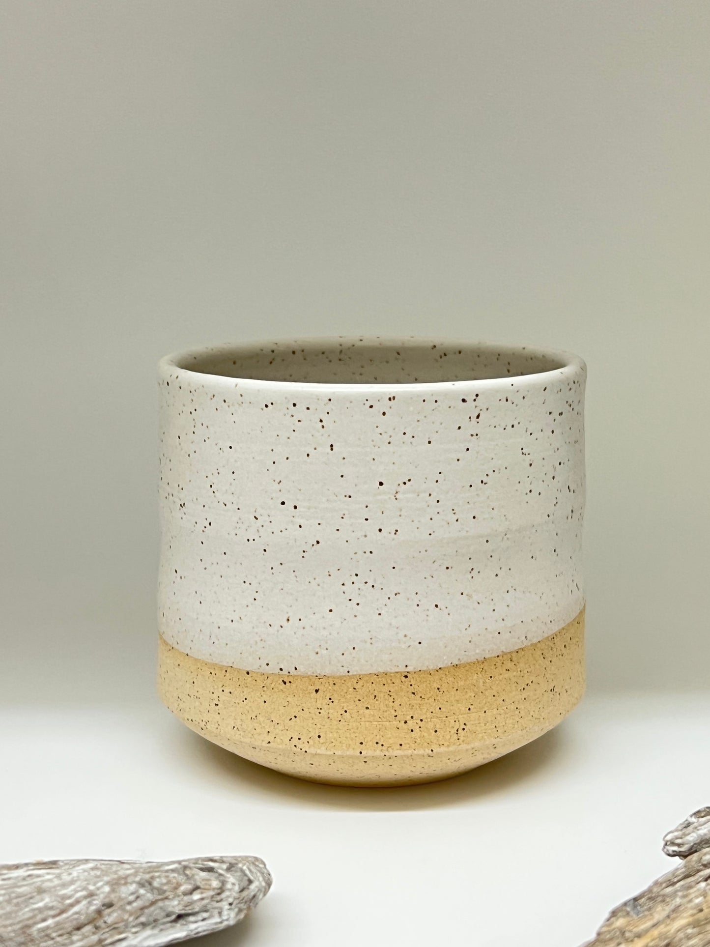 Gobelet grand en céramique 8 oz Vanille A&J Métissage Kamouraska A&J Métissage