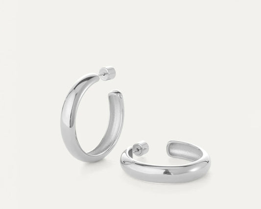 Boucles d'oreilles créoles Staple - Grandes Jenny Bird Canada