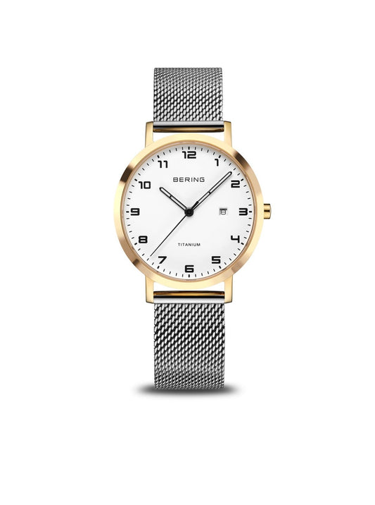 Montre Titanium | or brilliant/brossé Bering 18634-010