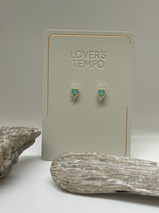 Boucles d'Oreilles Opale 15mm de Vancouver, dessinée à Vancouver 1SP18018-mnt Lovers Tempo