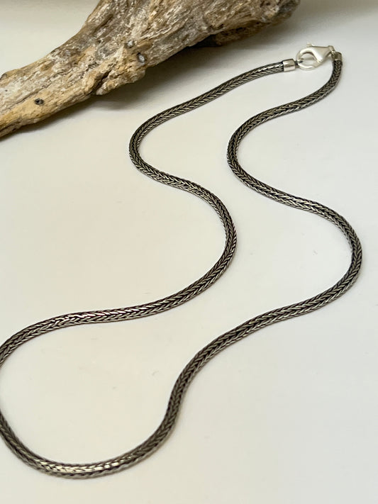 Chaine Argent 925 Fait main Artisans d'Indonésie Chaine tressée