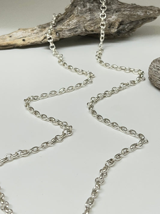 Chaine Argent 30" Fait main par Artisans de l'Indonésie Mireille Larbi